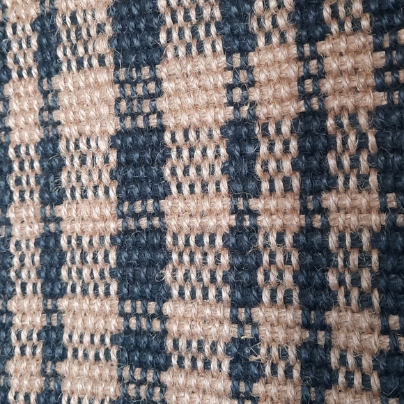 Placemat Tablemat Woven Jute Black Tan 12.5" x 20.5" Pet Bowl Mat - Picture 3 of 5